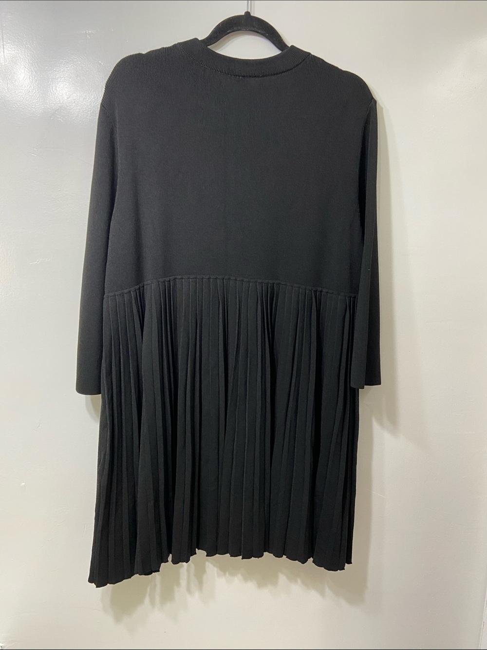 COS Black Ribbed Knit Button-Front Cardigan Size-Large - Picture 3 of 14